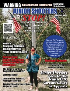 Cover Image for Junior Shooters magazine special ONLINE ONLY edition of Volume 2 Stopping California From Destroying Youth Shooting Sports.